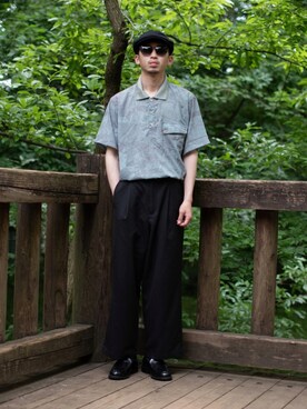 「Coming soon…」｜「アイテム（ハンチング/ベレー帽）」を使った、peikunさん（メンズ・170cm）の夏コーディネート
