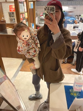 「アイテム（テーラードジャケット、イエロー系）」を使った、haruさん（レディース・165cm）の冬コーディネート