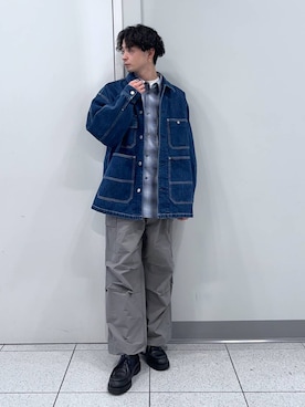 「LOWRYS FARM（ローリーズファーム）のアイテム（ジャケット/アウター）」を使った、Hibikiさん（メンズ・170cm）の春コーディネート