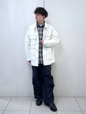 「LOWRYS FARM（ローリーズファーム）のアイテム（ジャケット/アウター）」を使った、Hibikiさん（メンズ・170cm）の冬コーディネート