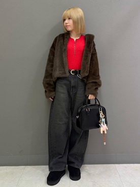 「SENSEOFPLACE」｜「アイテム（ブルゾン）」を使った、nanaさん（レディース・153cm）の秋コーディネート