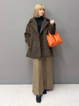 「SENSEOFPLACE」｜「アイテム（ジャケット/アウター）」を使った、nanaさん（レディース・153cm）の冬コーディネート