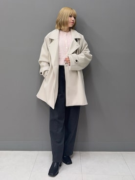 「SENSEOFPLACE」｜「アイテム（ジャケット/アウター）」を使った、nanaさん（レディース・153cm）の冬コーディネート