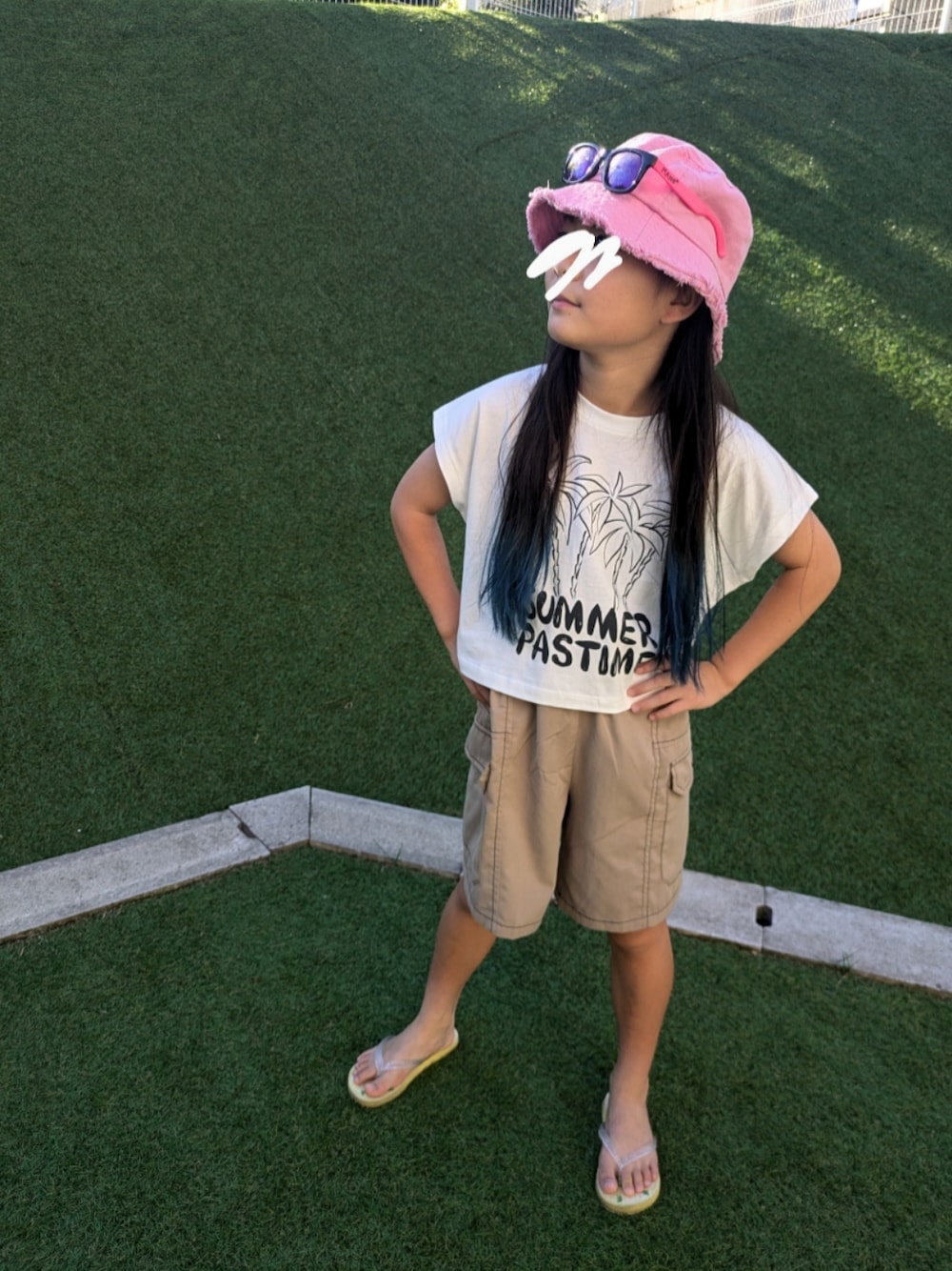 「キッズファッション、小学生、女の子コーデ、夏ルックで気分アップ」｜「ZARAのアイテム（Tシャツ/カットソー、ホワイト系）」を使った、まちゃんさん（キッズ・120cm）の夏コーディネートの1枚目の写真