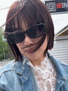 「アイテム（デニムジャケット）」を使った、oyco‪ ·͜·♡‬さん（レディース・157cm）の春コーディネート