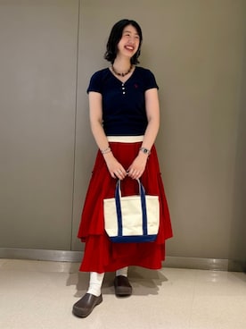 「Freada（フリーダ）のアイテム」を使った、PUBLUXさん（レディース・170cm）の夏コーディネート