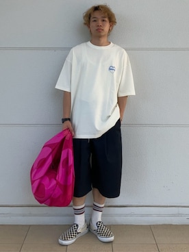 「RED KAP（レッドキャップ）のアイテム」を使った、PUBLUXさん（メンズ・168cm）の夏コーディネート