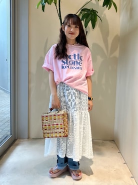 「PUBLUX（パブリュクス）のアイテム」を使った、PUBLUXさん（レディース・155cm）の夏コーディネート