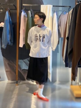 「GAP（ギャップ）のアイテム（トップス）」を使った、PUBLUXさん（レディース・157cm）の秋コーディネート