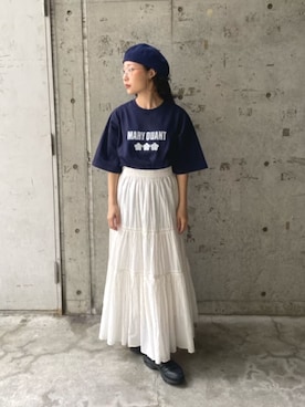 「MARY QUANT（マリークワント）のアイテム」を使った、PUBLUXさん（レディース・157cm）の夏コーディネート
