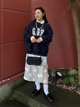 「GAP（ギャップ）のアイテム（トップス）」を使った、PUBLUXさん（レディース・147cm）の秋コーディネート