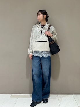 「FRUIT OF THE LOOM（フルーツオブザルーム）のアイテム」を使った、PUBLUXさん（レディース・164cm）の秋コーディネート