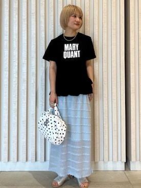 「MARY QUANT（マリークワント）のアイテム」を使った、PUBLUXさん（レディース・155cm）の夏コーディネート