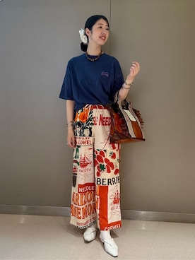 「Freada（フリーダ）のアイテム（パンツ）」を使った、PUBLUXさん（レディース・170cm）の夏コーディネート
