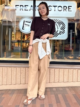 「UMBRO（アンブロ）のアイテム」を使った、PUBLUXさん（レディース・160cm）の夏コーディネート