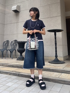 「MARY QUANT（マリークワント）のアイテム」を使った、PUBLUXさん（レディース・153cm）の夏コーディネート