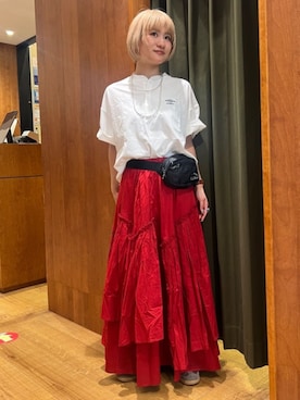 「UMBRO（アンブロ）のアイテム」を使った、PUBLUXさん（レディース・155cm）の夏コーディネート