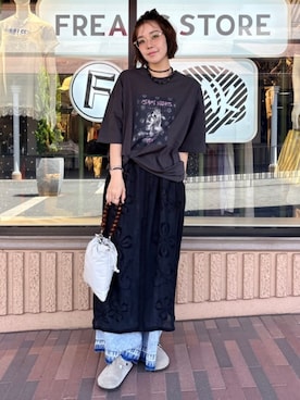 「FREAK'S STORE（フリークスストア）のアイテム（ワンピース）」を使った、PUBLUXさん（レディース・160cm）の春コーディネート