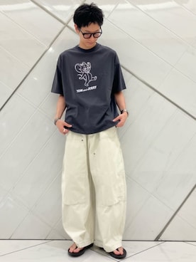 「PUBLUX（パブリュクス）のアイテム」を使った、PUBLUXさん（メンズ・175cm）の夏コーディネート