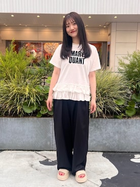 「MARY QUANT（マリークワント）のアイテム」を使った、PUBLUXさん（レディース・163cm）の夏コーディネート