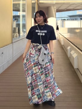 「MARY QUANT（マリークワント）のアイテム」を使った、PUBLUXさん（レディース・157cm）の夏コーディネート