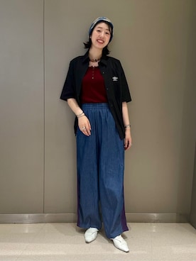 「UMBRO（アンブロ）のアイテム」を使った、PUBLUXさん（レディース・170cm）の夏コーディネート