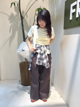 「UMBRO（アンブロ）のアイテム」を使った、PUBLUXさん（レディース・155cm）の夏コーディネート