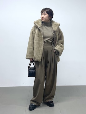 「アイテム（サスペンダー）」を使った、honokaさん（レディース・154cm）の秋コーディネート