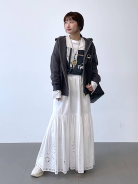 「BARNYARDSTORM（バンヤードストーム）のアイテム」を使った、honokaさん（レディース・154cm）の夏コーディネート
