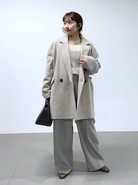 「アイテム（ピーコート）」を使った、honokaさん（レディース・154cm）の秋コーディネート