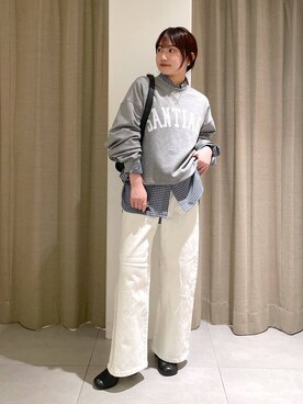 「BARNYARDSTORM（バンヤードストーム）のアイテム（スウェット）」を使った、honokaさん（レディース・154cm）の冬コーディネート