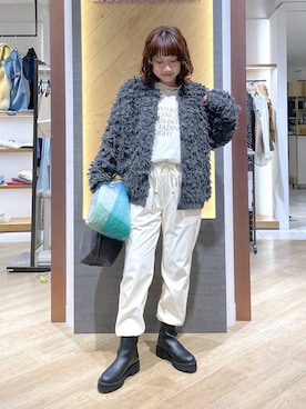 「アイテム（チョーカー）」を使った、honokaさん（レディース・154cm）の冬コーディネート