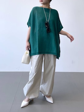「BARNYARDSTORM（バンヤードストーム）のBARNYARDSTORM / バックストラップレザーパンプス（パンプス）」を使った、honokaさん（レディース・154cm）の春コーディネート