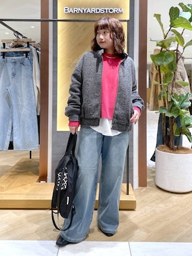 「アイテム（バックパック/リュック）」を使った、honokaさん（レディース・154cm）の冬コーディネート