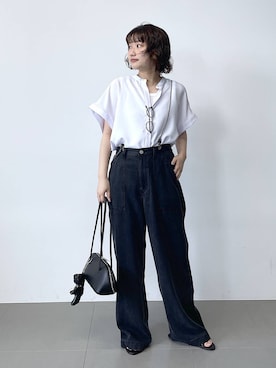 「BARNYARDSTORM（バンヤードストーム）のBARNYARDSTORM / チェーンサスペンダー（サスペンダー、ブラック系）」を使った、honokaさん（レディース・154cm）の春コーディネート