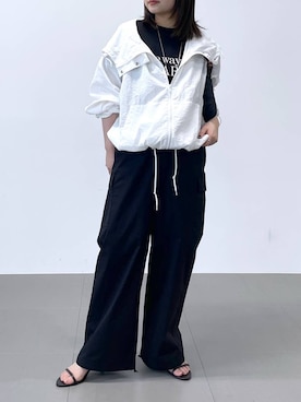 「ナチュラル」｜「アイテム（ブルゾン）」を使った、honokaさん（レディース・154cm）の春コーディネート