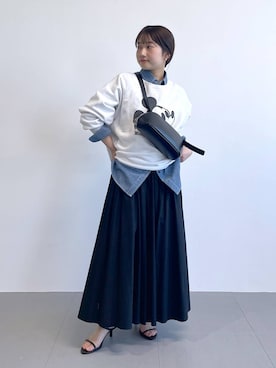 「BARNYARDSTORM（バンヤードストーム）のアイテム（スウェット）」を使った、honokaさん（レディース・154cm）の冬コーディネート