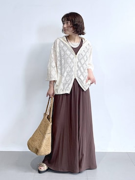 「MADE IN MADA（メイドインマダ）のアイテム」を使った、honokaさん（レディース・154cm）の春コーディネート