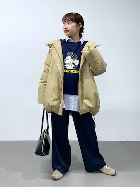 「MOHI（モヒ）のアイテム」を使った、honokaさん（レディース・154cm）の秋コーディネート