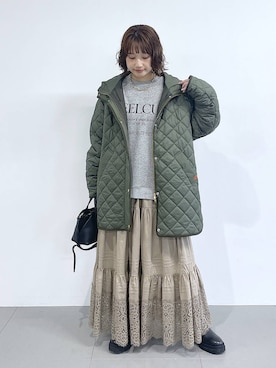 「UNIVERSAL OVERALL（ユニバーサルオーバーオール）のアイテム」を使った、honokaさん（レディース・154cm）の秋コーディネート