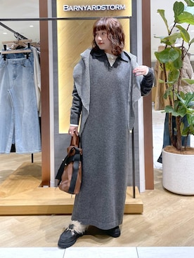 「アイテム（チョーカー）」を使った、honokaさん（レディース・154cm）の冬コーディネート