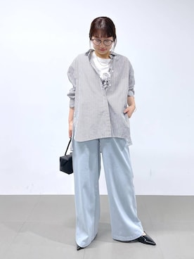 「低身長」｜「アイテム（パンプス）」を使った、honokaさん（レディース・154cm）の夏コーディネート