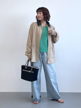 「UNIVERSAL OVERALL（ユニバーサルオーバーオール）のアイテム」を使った、honokaさん（レディース・154cm）の冬コーディネート