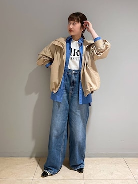 「アイテム（ブルゾン）」を使った、honokaさん（レディース・154cm・20代）の冬コーディネート