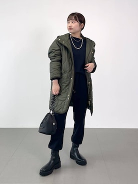 「ナチュラル」｜「アイテム（ナイロンジャケット）」を使った、honokaさん（レディース・154cm）の秋コーディネート