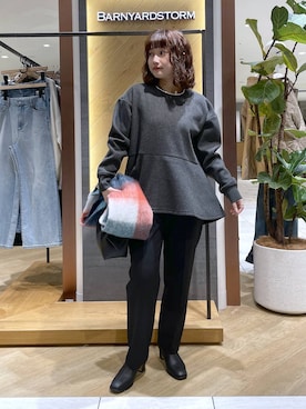 「アイテム（チョーカー）」を使った、honokaさん（レディース・154cm）の冬コーディネート