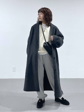 「BARNYARDSTORM（バンヤードストーム）のBARNYARDSTORM / TRスムースVネックプルオーバー/ マシンウォッシャブル 【YouTube「i.style closet」紹介アイテム】（スウェット）」を使った、honokaさん（レディース・154cm）の秋コーディネート