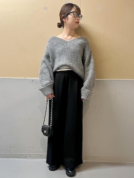 「オフショルダー」｜fumi689さん（レディース・155cm・30代）の冬コーディネート