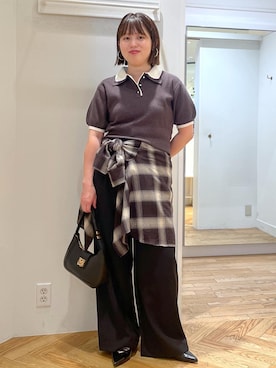 「アイテム（ポロシャツ）」を使った、fumi689さん（レディース・155cm・30代）の秋コーディネート