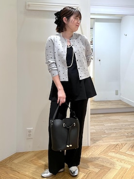 「アイテム（バレッタ/ヘアクリップ）」を使った、fumi689さん（レディース・155cm・30代）の秋コーディネート